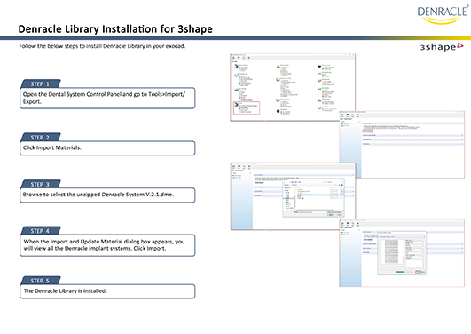 Denracle Library Installation for 3shape